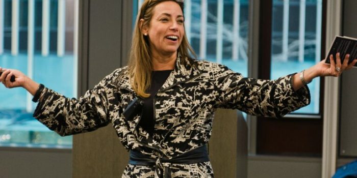 Elizabeth Nieto at Amazon’s Global Diversity Equity and Inclusion Summit in January 2020. (Source: Amazon Photo)